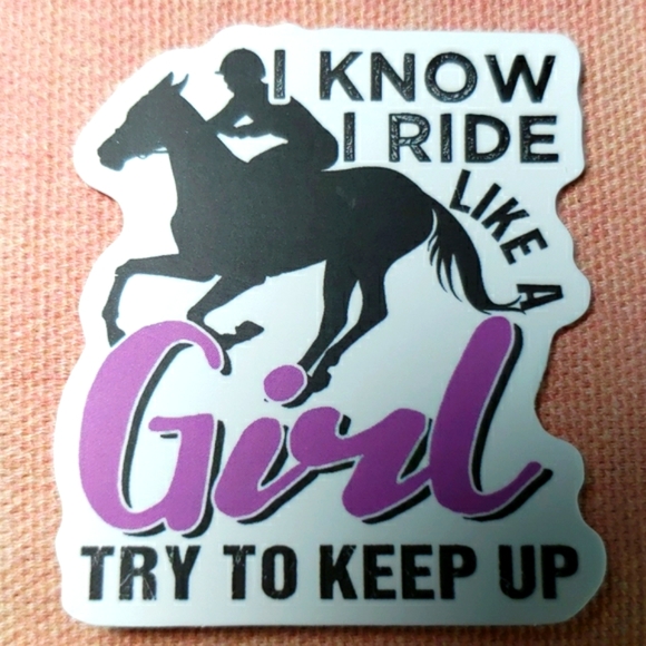 *(A) Cowgirl Sticker Western Decor Farm Girl Horse Girl Equestrian - Picture 1 of 4